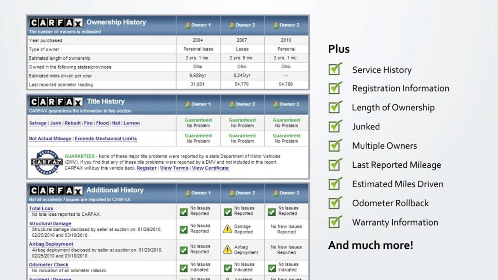 Report Samples Cheap Carfax Report Instant Carfax and AutoCheck