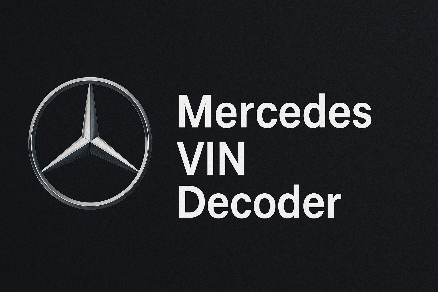 Mercedes VIN decoder