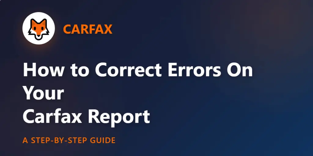 errors on carfax report