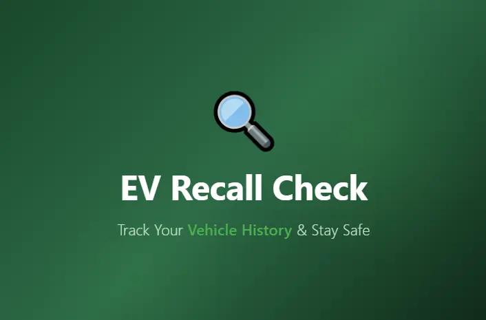 EV recall check carfax